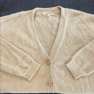 Ali Golden 100% Alpaca Button-Up Oversized Cardigan